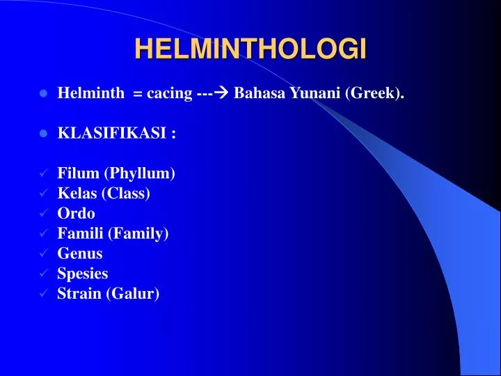 helminthologi