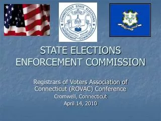 STATE ELECTIONS ENFORCEMENT COMMISSION
