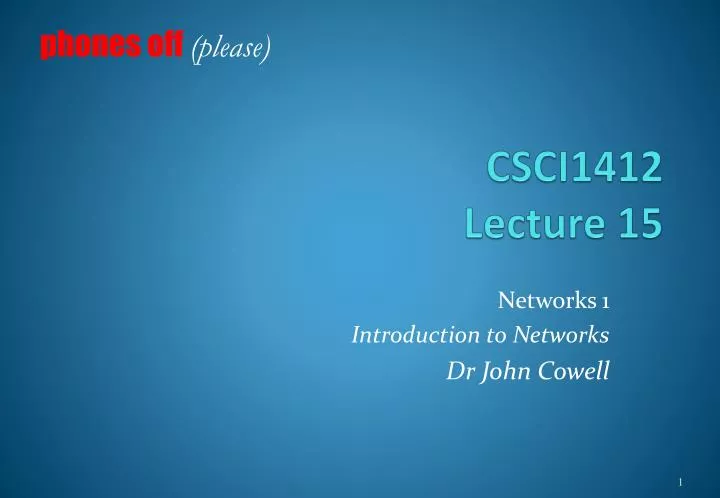 csci1412 lecture 15
