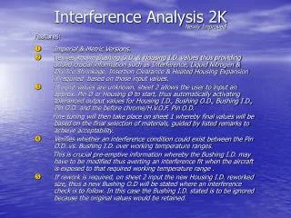 interference analysis 2k