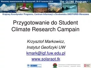 przygotowanie do student climate research campain