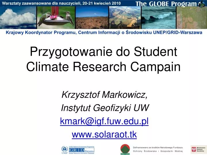 przygotowanie do student climate research campain