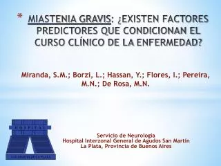 miastenia gravis existen factores predictores que condicionan el curso cl nico de la enfermedad