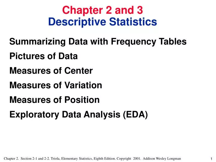 chapter 2 and 3 descriptive statistics