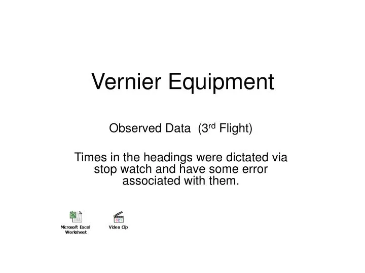 vernier equipment