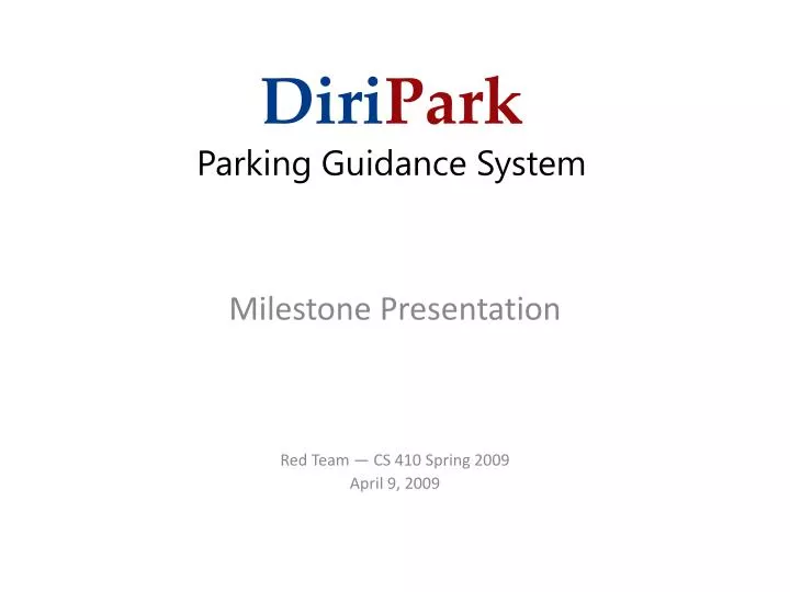 diri park parking guidance system