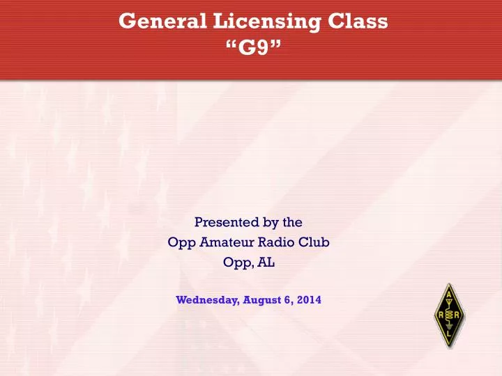 general licensing class g9