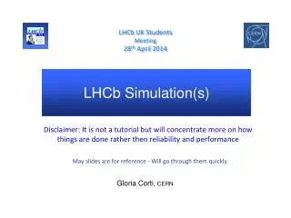 LHCb Simulation(s )