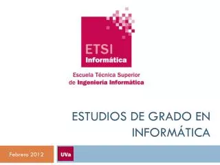 estudios de grado en inform tica