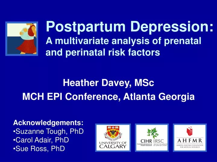 postpartum depression a multivariate analysis of prenatal and perinatal risk factors
