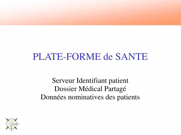 plate forme de sante