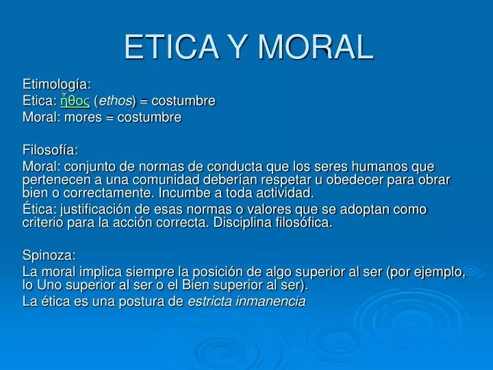 etica y moral