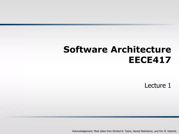 software architecture eece417