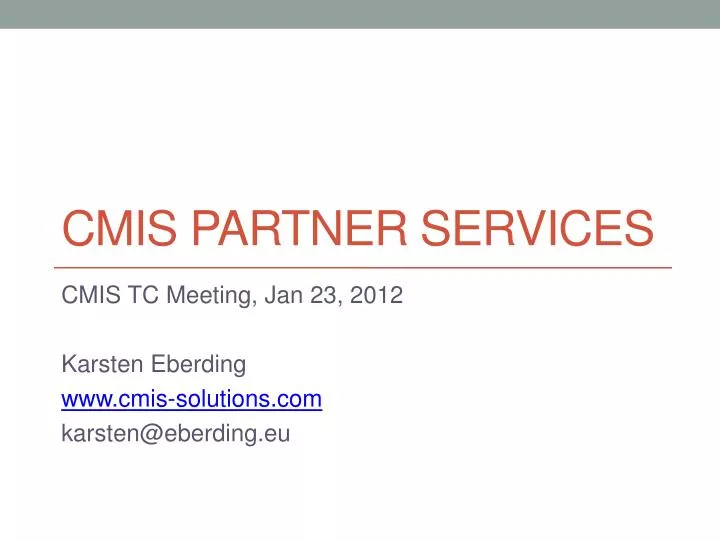 cmis partner services