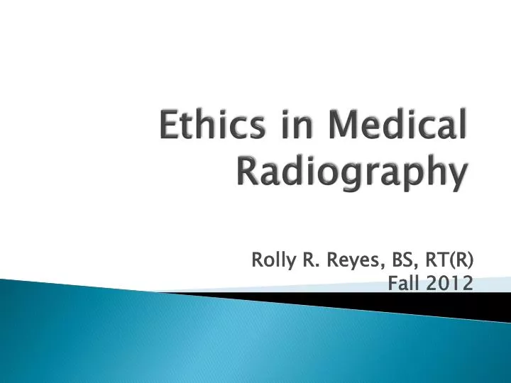 ethics in medical radiography