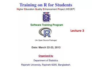 Training on R for Students