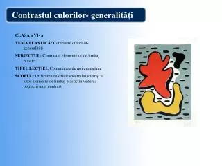 contrastul culorilor generalit i