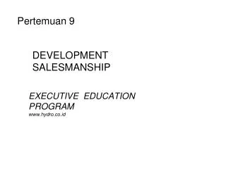 development salesmanship