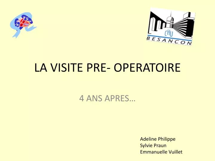 la visite pre operatoire