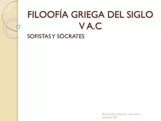 filoof a griega del siglo v a c