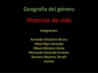 geograf a del g nero