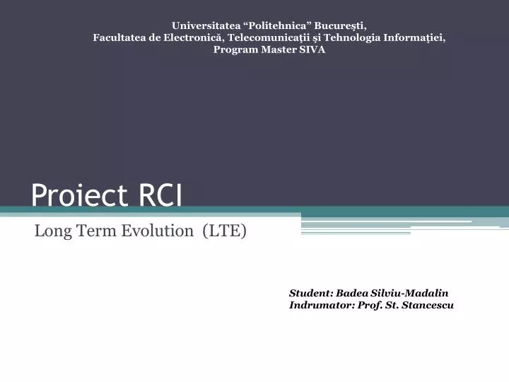 proiect rci