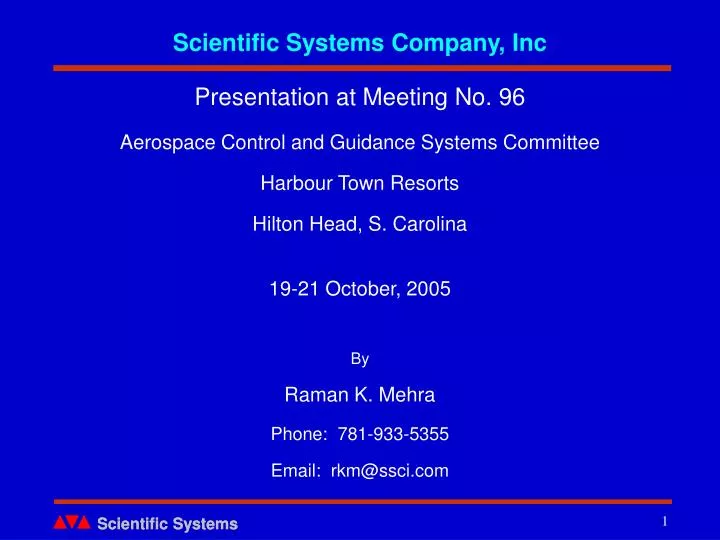scientific systems company inc