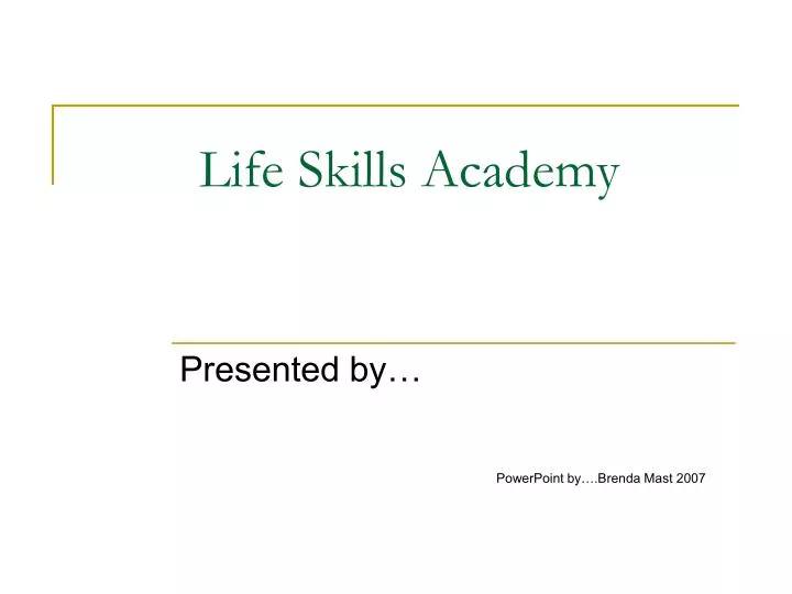 life skills academy