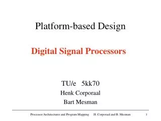 Platform-based Design
