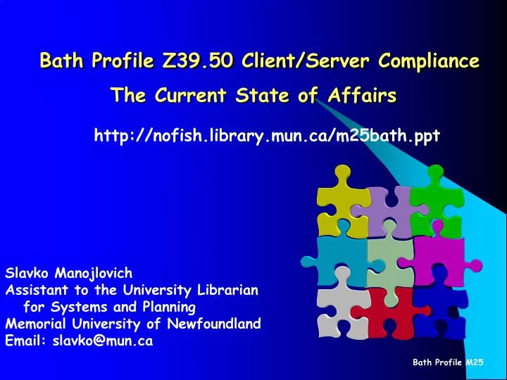bath profile z39 50 client server compliance the current state of affairs
