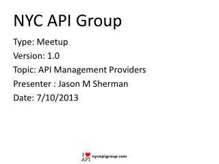 NYC API Group