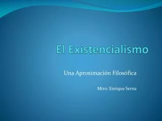 el existencialismo