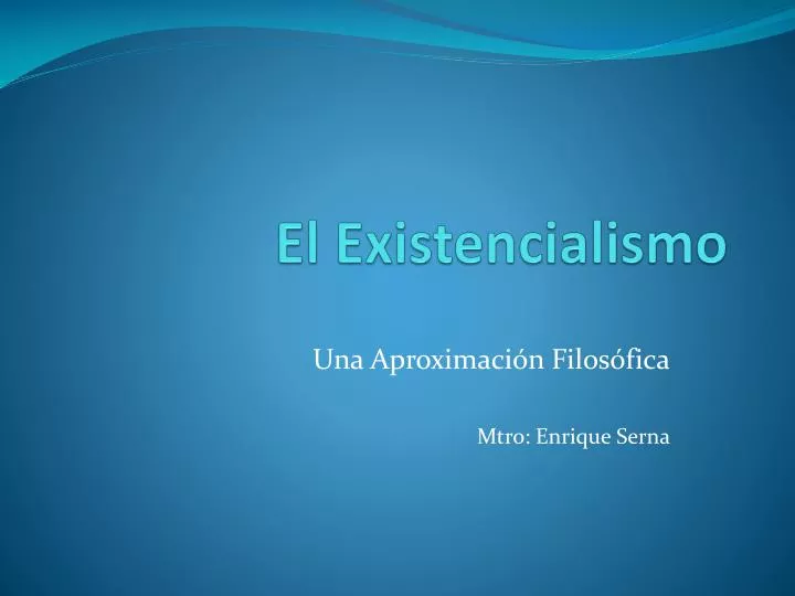 el existencialismo