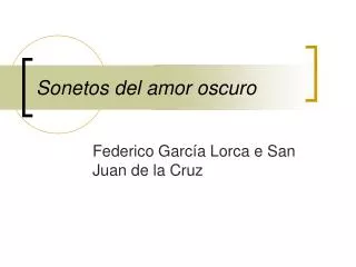sonetos del amor oscuro
