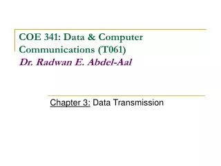 Chapter 3: Data Transmission