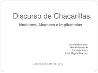 discurso de chacarillas