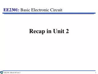 Recap in Unit 2