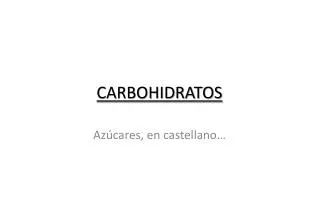carbohidratos