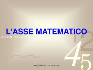 l asse matematico