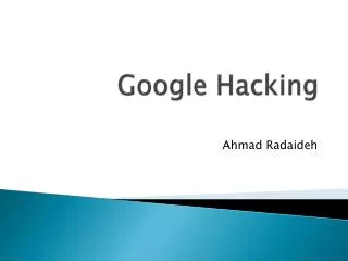 Google Hacking