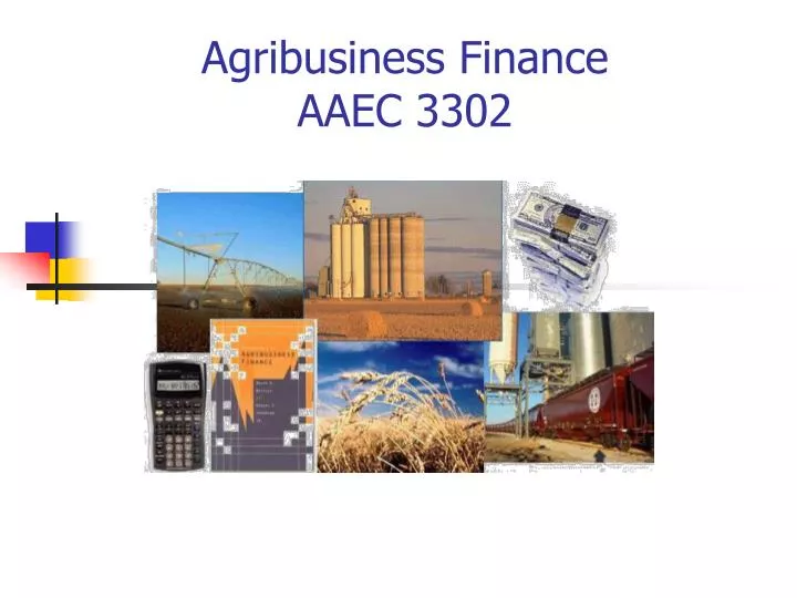 agribusiness finance aaec 3302