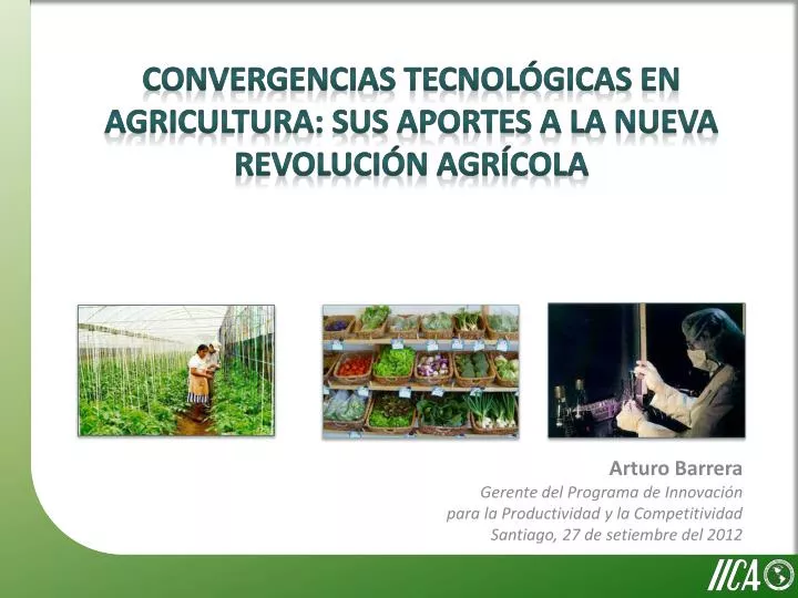 convergencias tecnol gicas en agricultura sus aportes a la nueva revoluci n agr cola