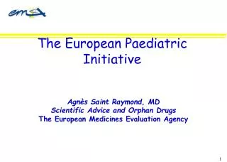 The European Paediatric Initiative