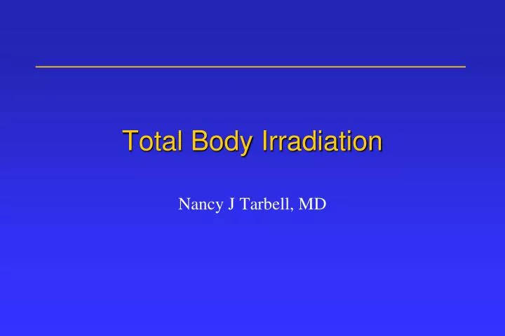 total body irradiation