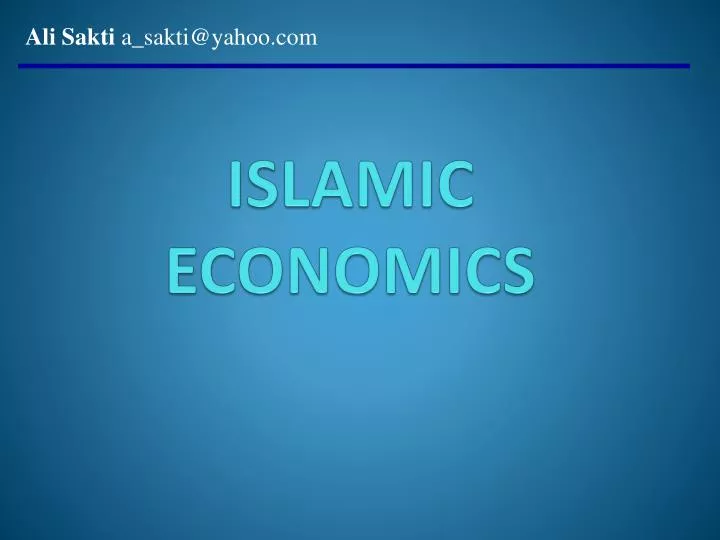 islamic economics