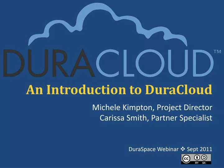 an introduction to duracloud