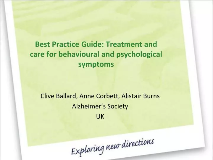 best practice guide treatment and care for behavioural and psychological symptoms