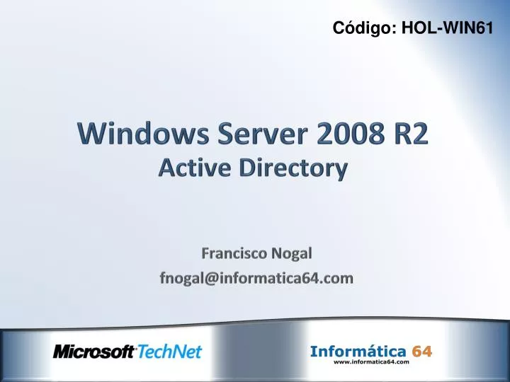windows server 2008 r2 active directory