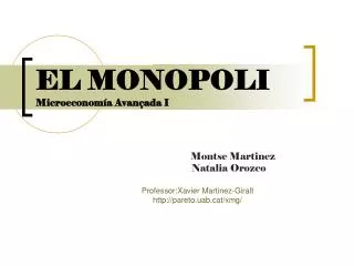 el monopoli microeconom a avan ada i