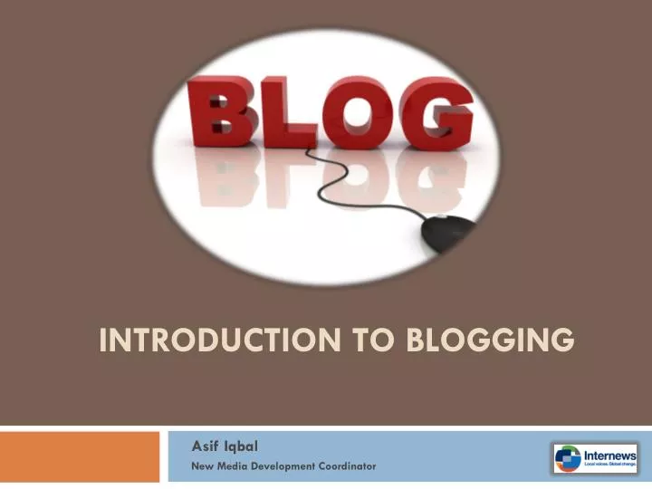 introduction to blogging